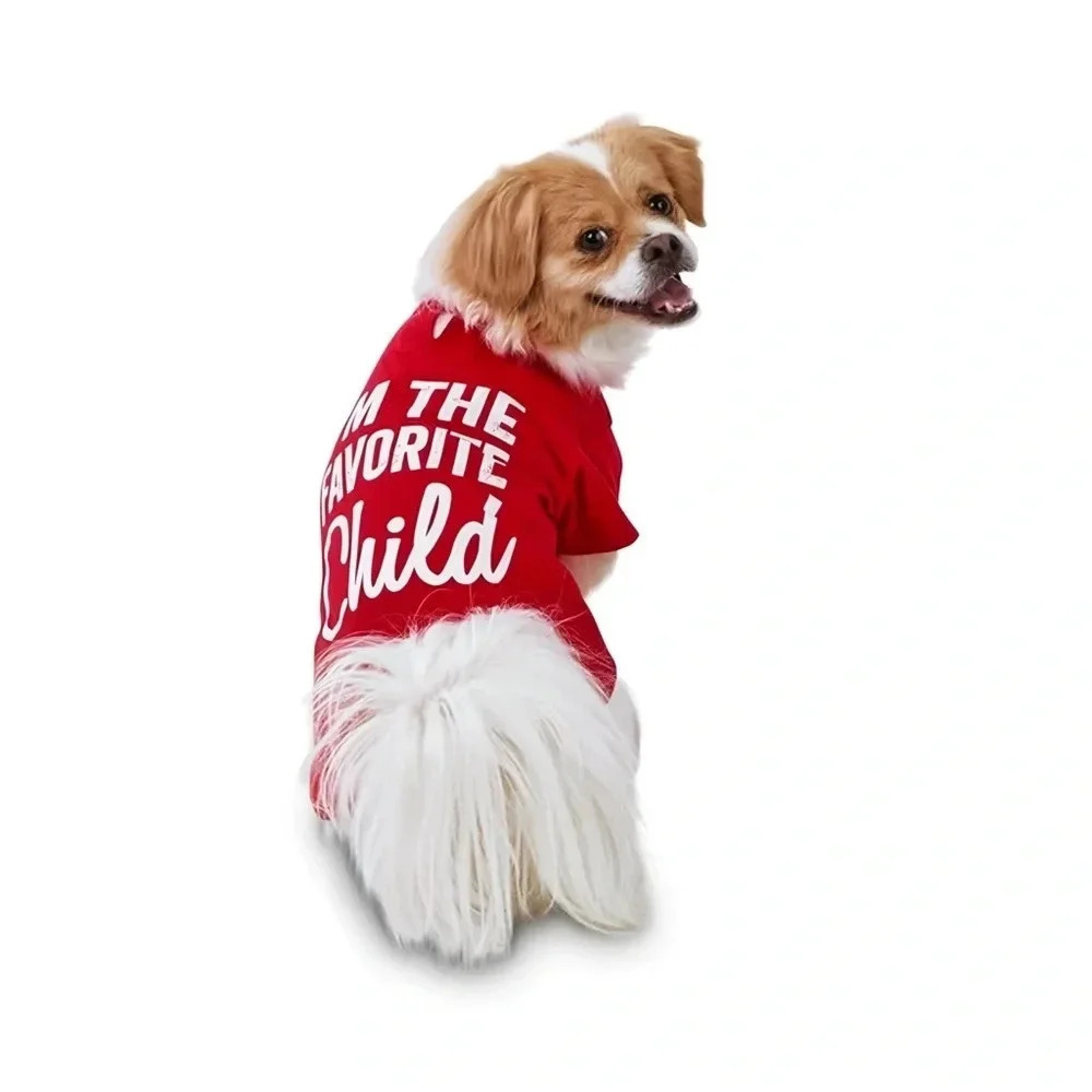 (NWOT) Bond & Co Favorite Child Dog T-Shirt Medium Red Funny Pet Tee
